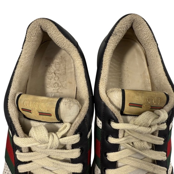Gucci Screener low top leather Sneakers red green GG logo - Picture 11 of 14
